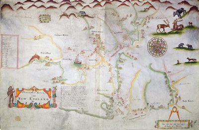 Pascatway River in Neuengland, um 1660-85 von English School